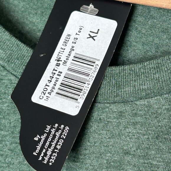Ireland 1988 Graphic Tee Bottle Green Crewneck Short Sleeve XL Cara Craft Cotton - Picture 3 of 7